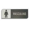 Placa de Sinalização Indicativa em MDF Efeito 3D - WC Masculino